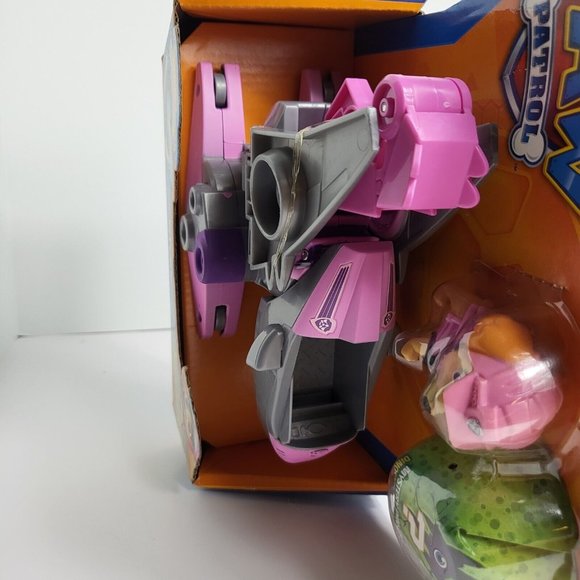 Paw Patrol Dino Rescue Skye Deluxe Vehicle With Figure Mystery Dino Puppy Dog - Picture 10 of 16